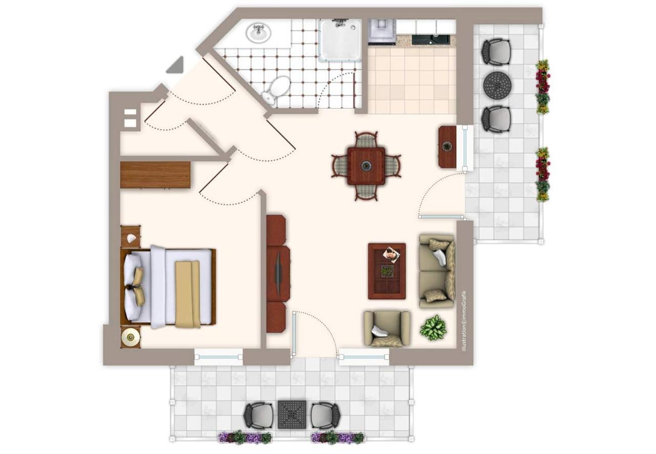 Morgensonne Apartment Юлиусрух Екстериор снимка